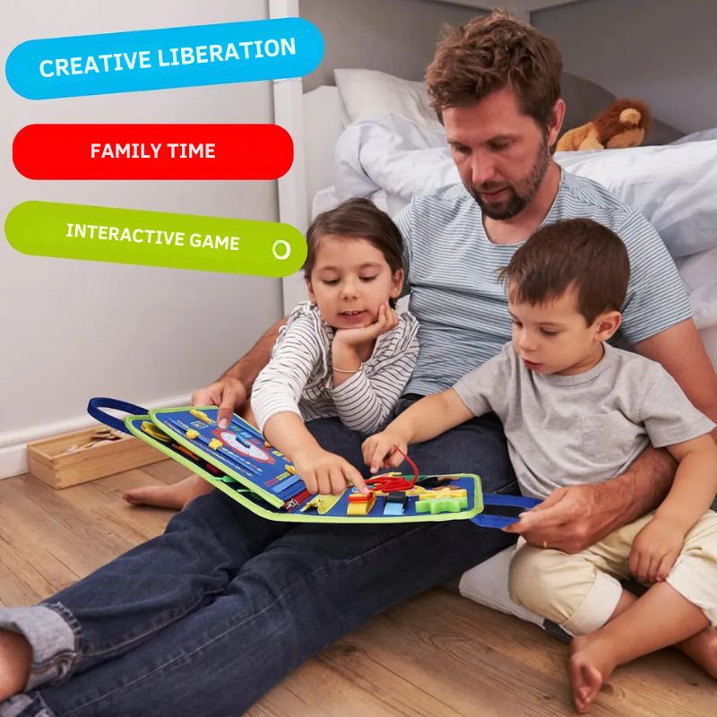 Montessori Busy Board – Educational Toy for Creative Play and STEM Learning (Ages 3–10)