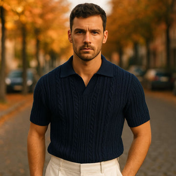 Loomora Vintage Knit Polo Shirt