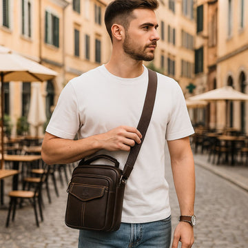 Loomora Retro Leather Crossbody Bag