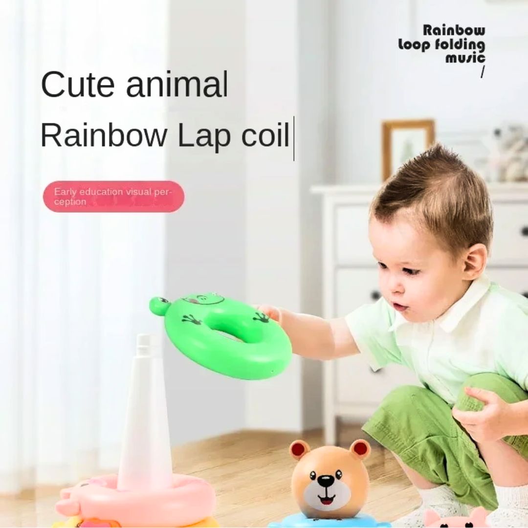 Loomora Rainbow Stacking Tower Toy