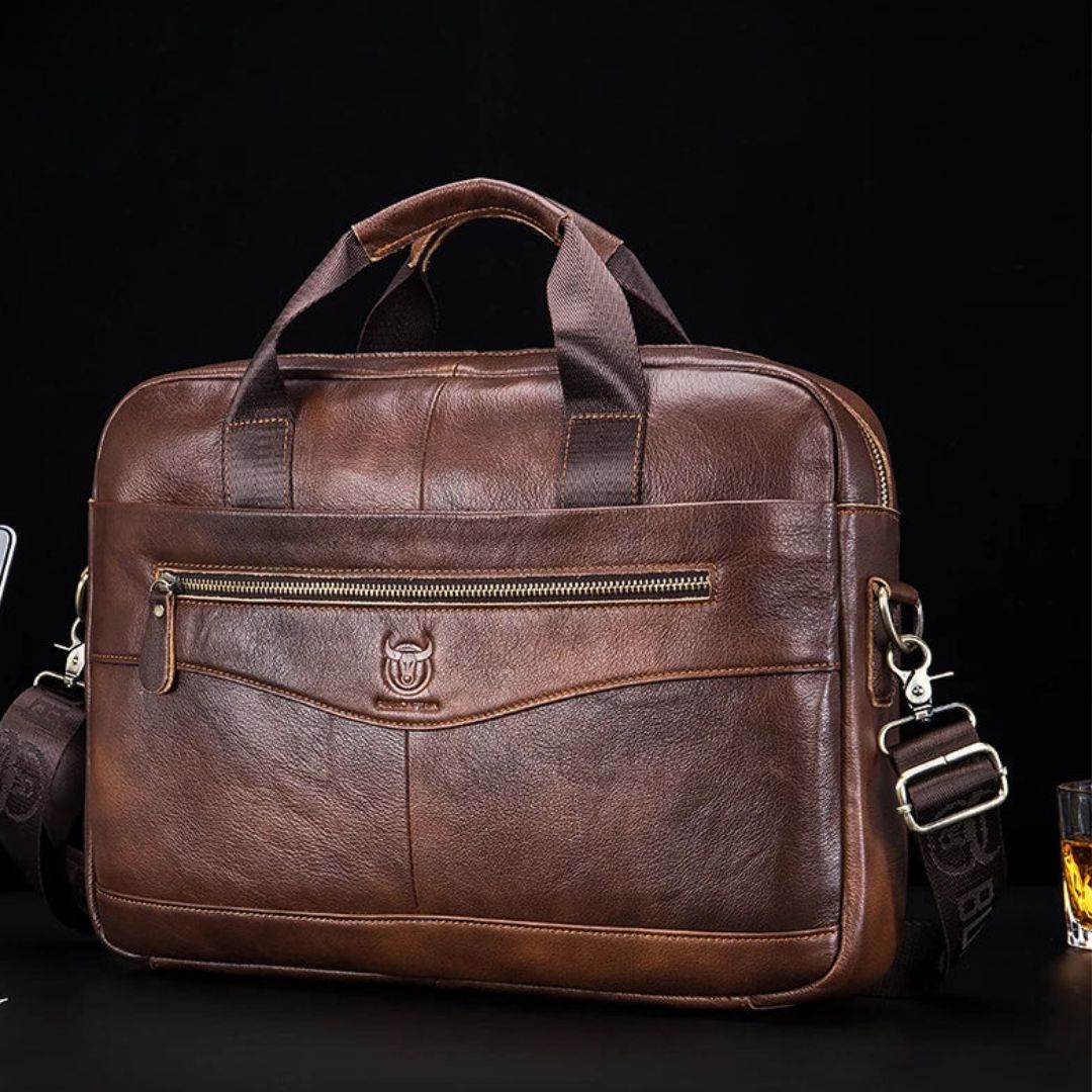 Loomora Men's Leather Laptop Briefcase
