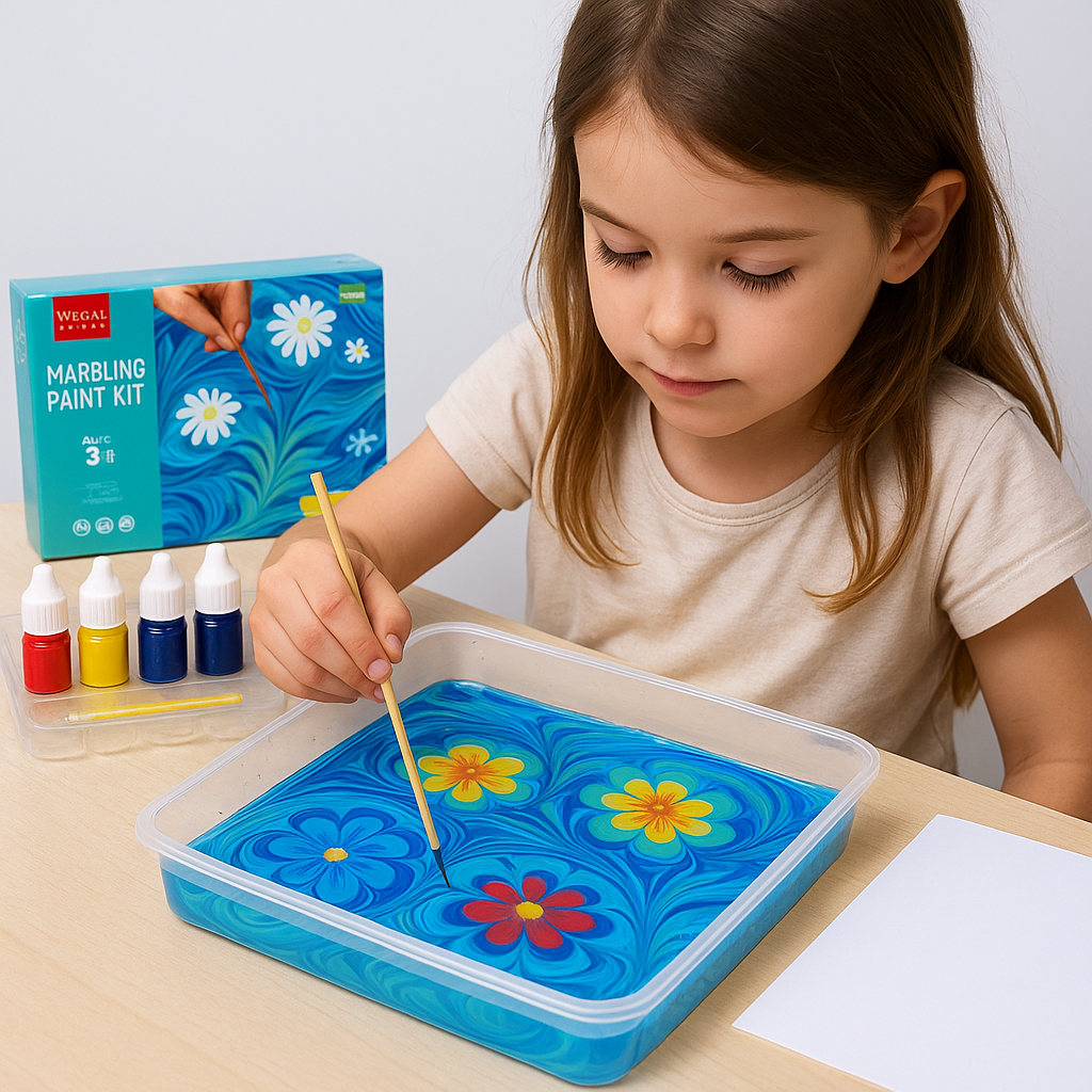 Kreatives Marmor Wasserfarben Set – Creative Art Toy for Imaginative Play (Ages 3–10)