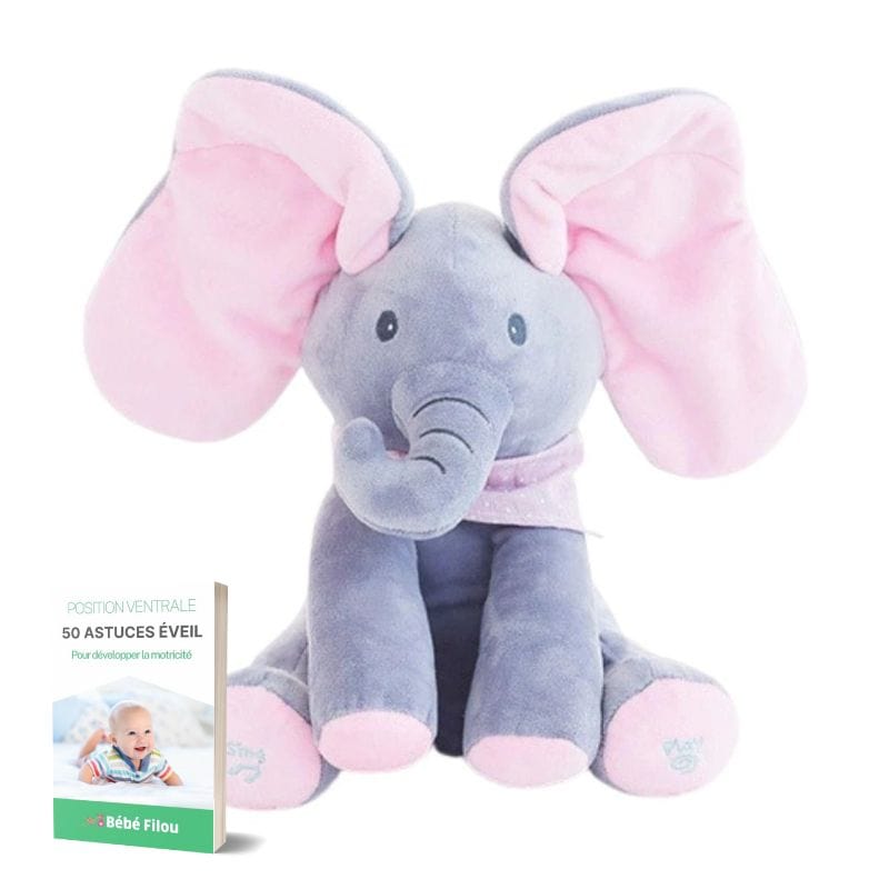 Bibou Musical Elephant – Interactive Toy for Sensory Play (Gift for Babies, Ages 0–2)