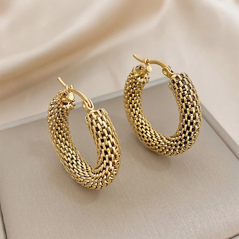 Gold Woven Earrings