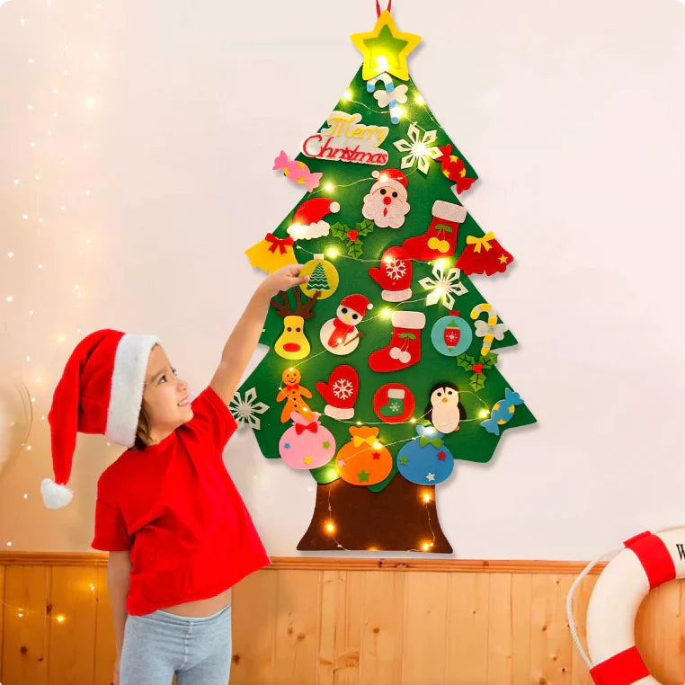 Montessori Felt Christmas Tree – Festive Creative Play Toy for Kids (Ages 3–10)