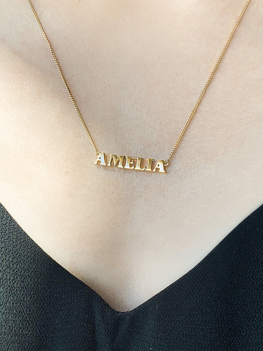 Amal Grace Nameplate Necklace