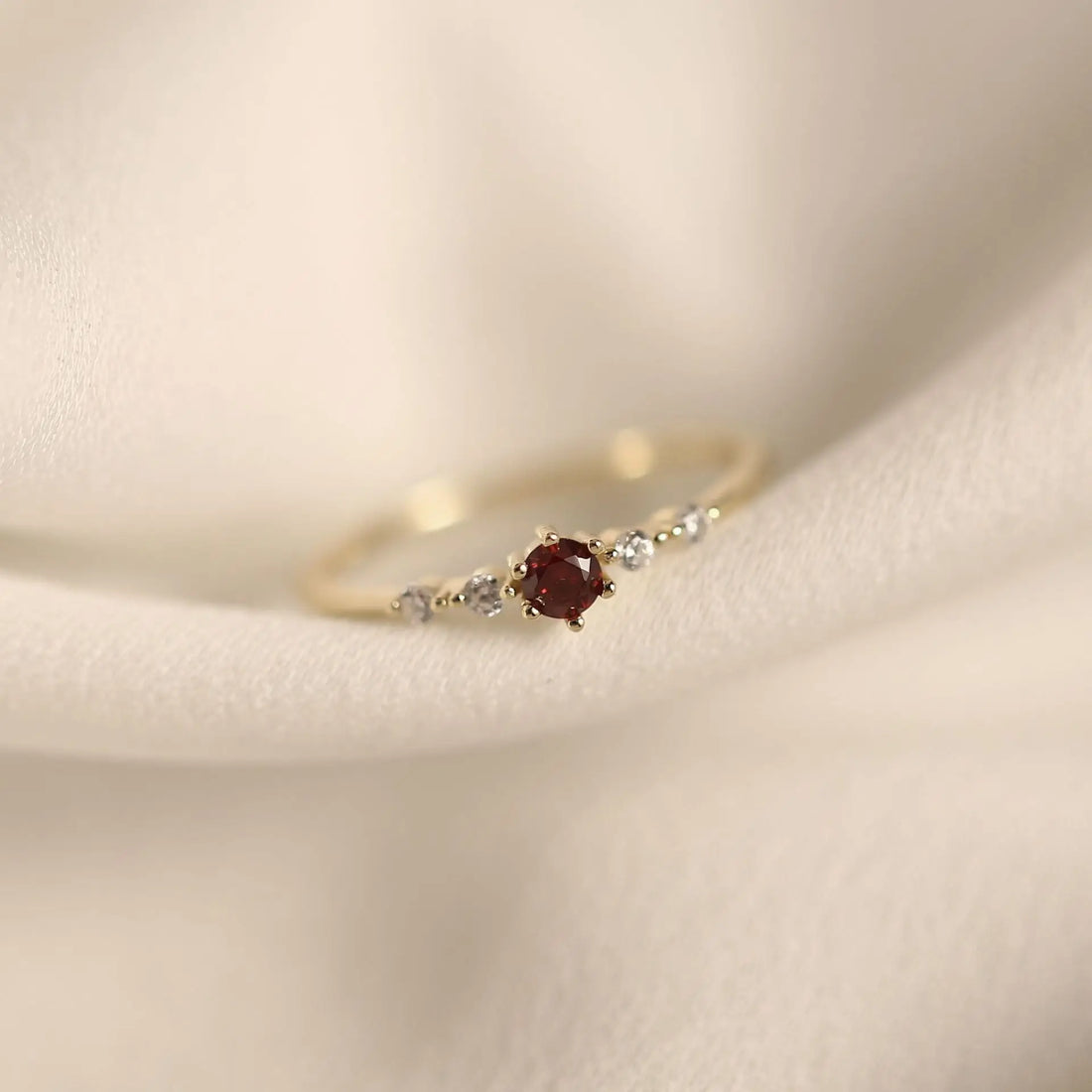 Bohemian Scarlet Arc Ring