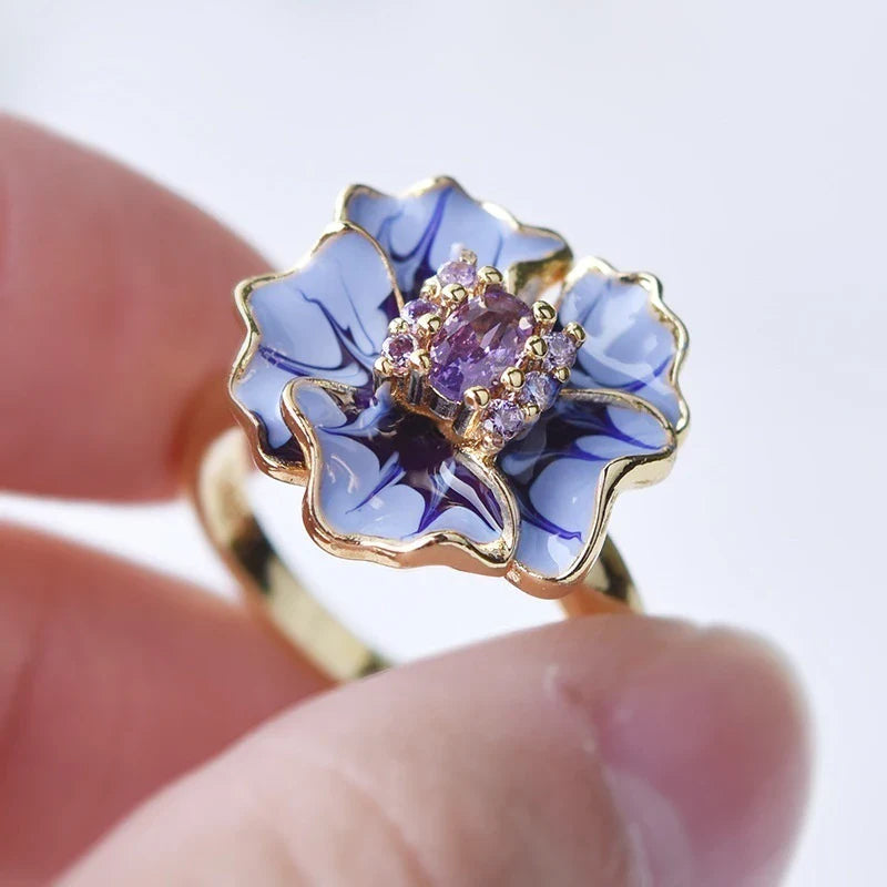 Summer Sky Floral Ring