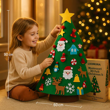 Montessori 3D Felt Christmas Tree – Creative Play Decoration for Kids (Ages 3–10)