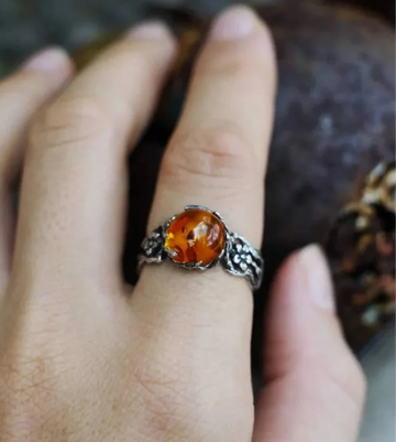 Aracelis Amber Branch Ring