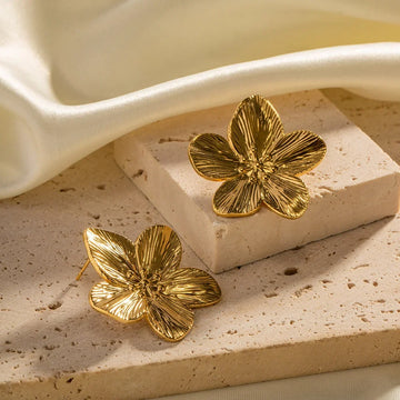 Gold Petal Earrings