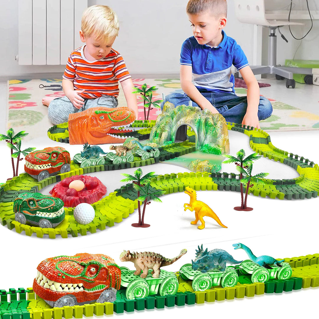 Loomora Dino Race Track Adventure - 241 Pieces