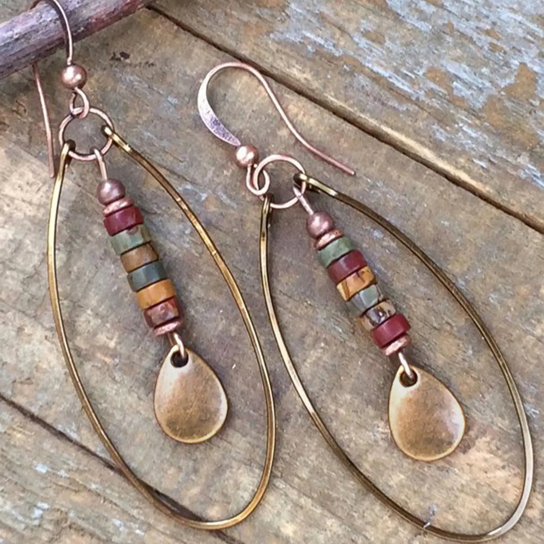 Stone Arc Earrings