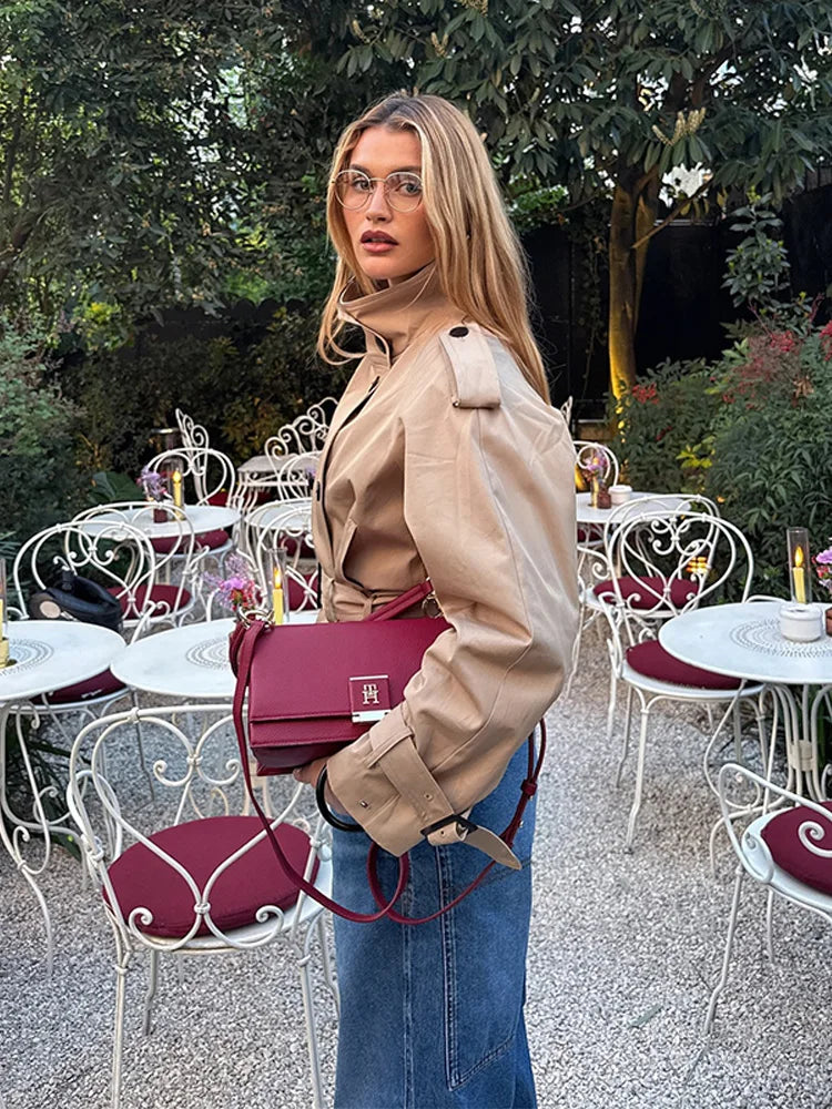 Elegant Vintage Double-Breasted Coat