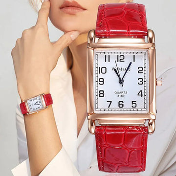 Loomora Luxe Rose Gold Square Watch
