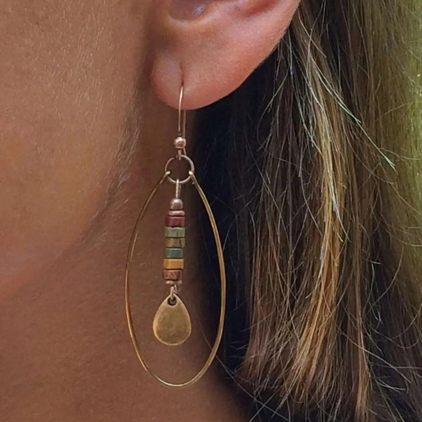 Stone Arc Earrings