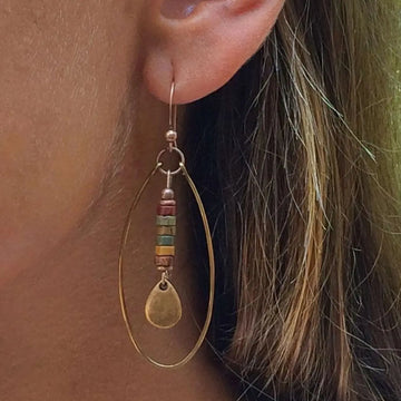 Stone Arc Earrings