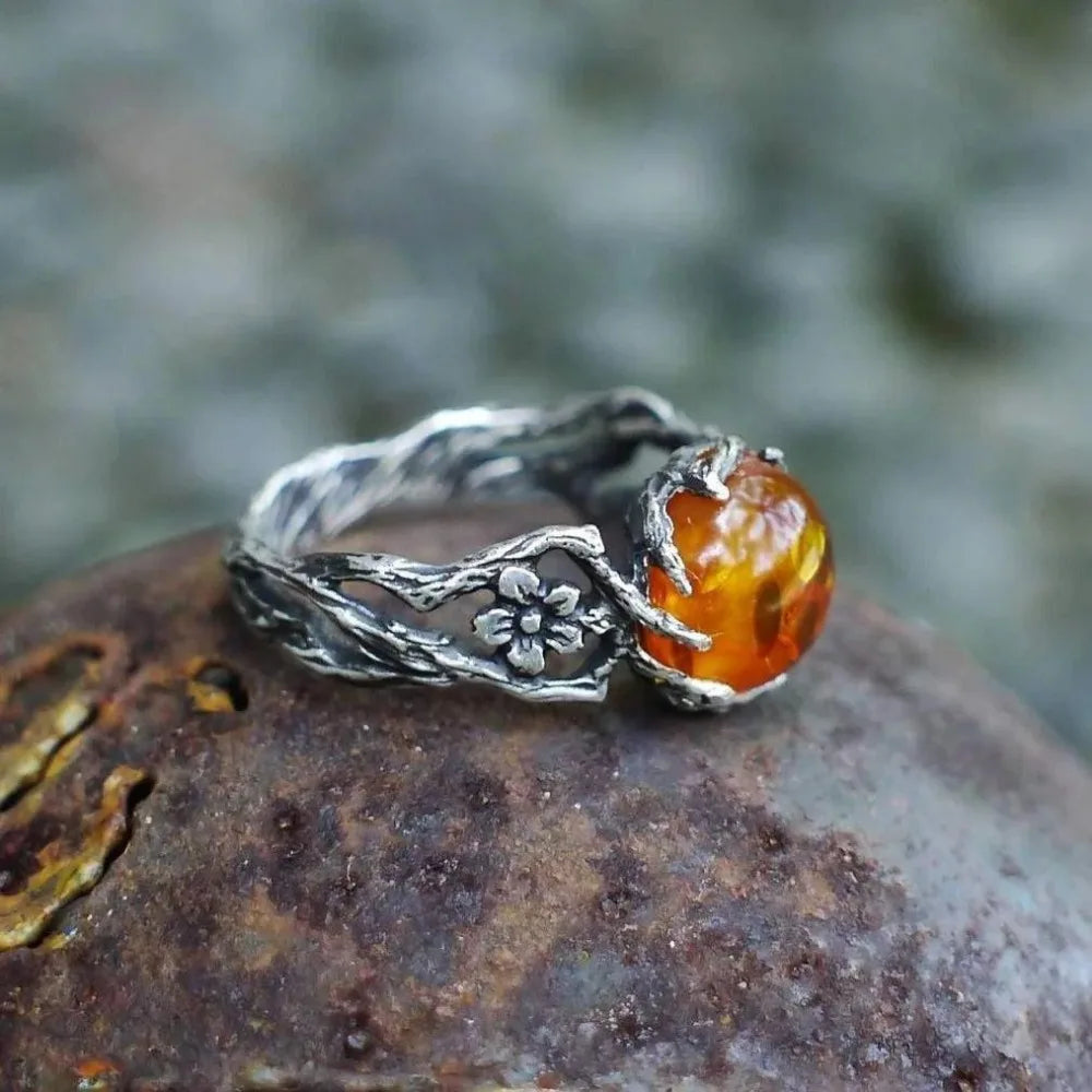 Aracelis Amber Branch Ring