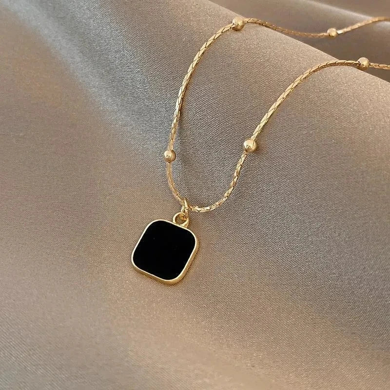 Cleo Sand Square Necklace