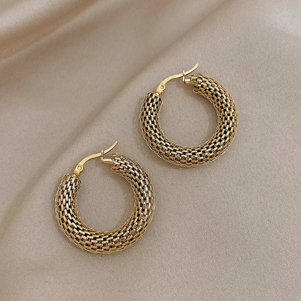 Gold Woven Earrings