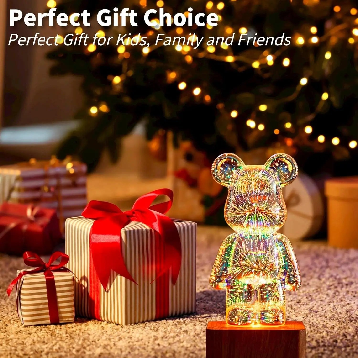 Loomora 3D Bear Fireworks Light