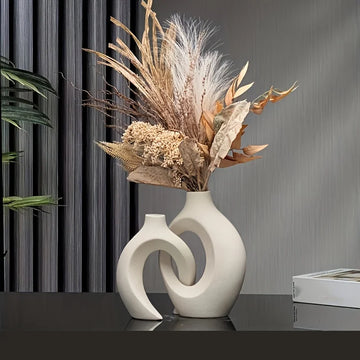 Nordic Hollow Ceramic Vase Set