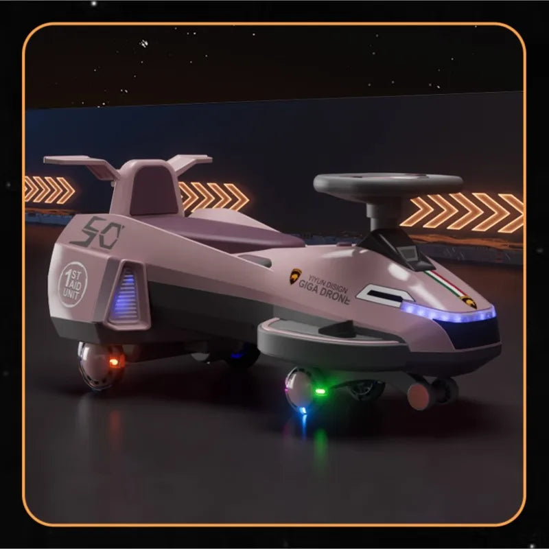 SKIG Light-Up Electric Scooter – Fun Outdoor Toy for Kids (Ages 6–12)