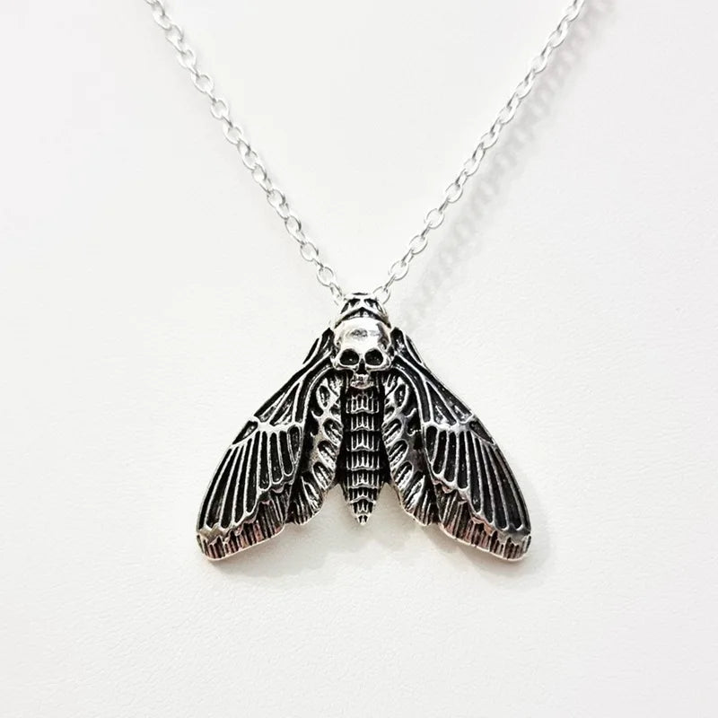 Antique Vanta Moth Necklace
