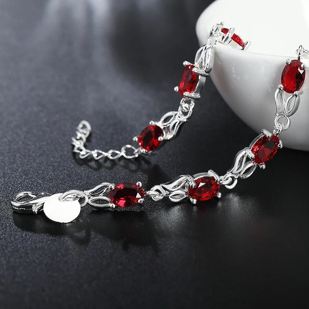 Blood Shard Silver Bracelet
