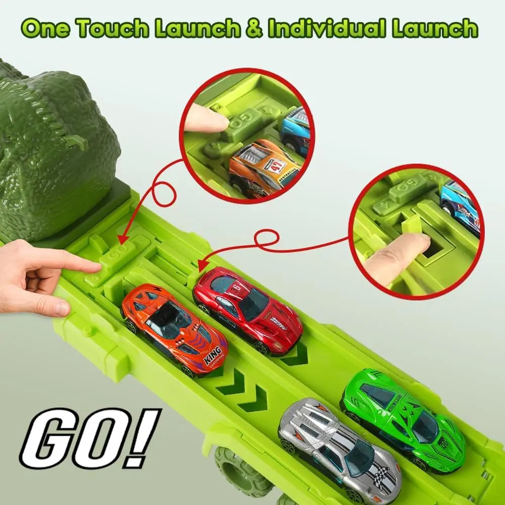 Loomora Dino Launch Race Truck Set