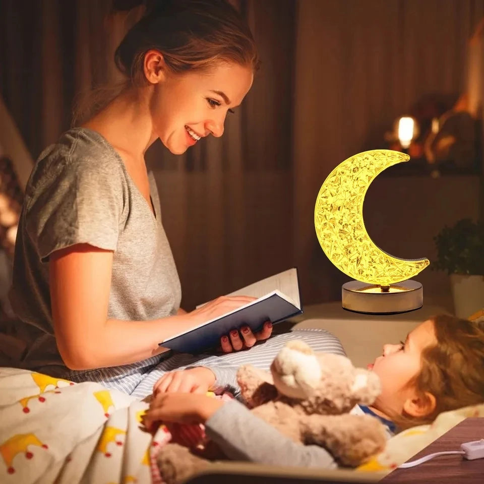 Loomora 3D Moon Crystal Night Light