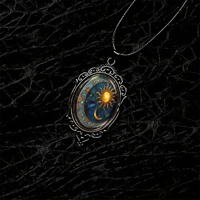 Celestial Obsidian Arc Necklace