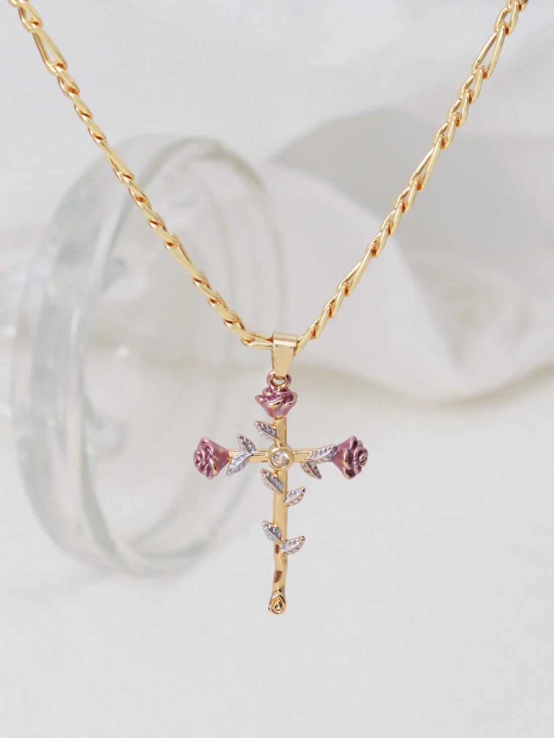 Rosalith Elegance Cross Necklace