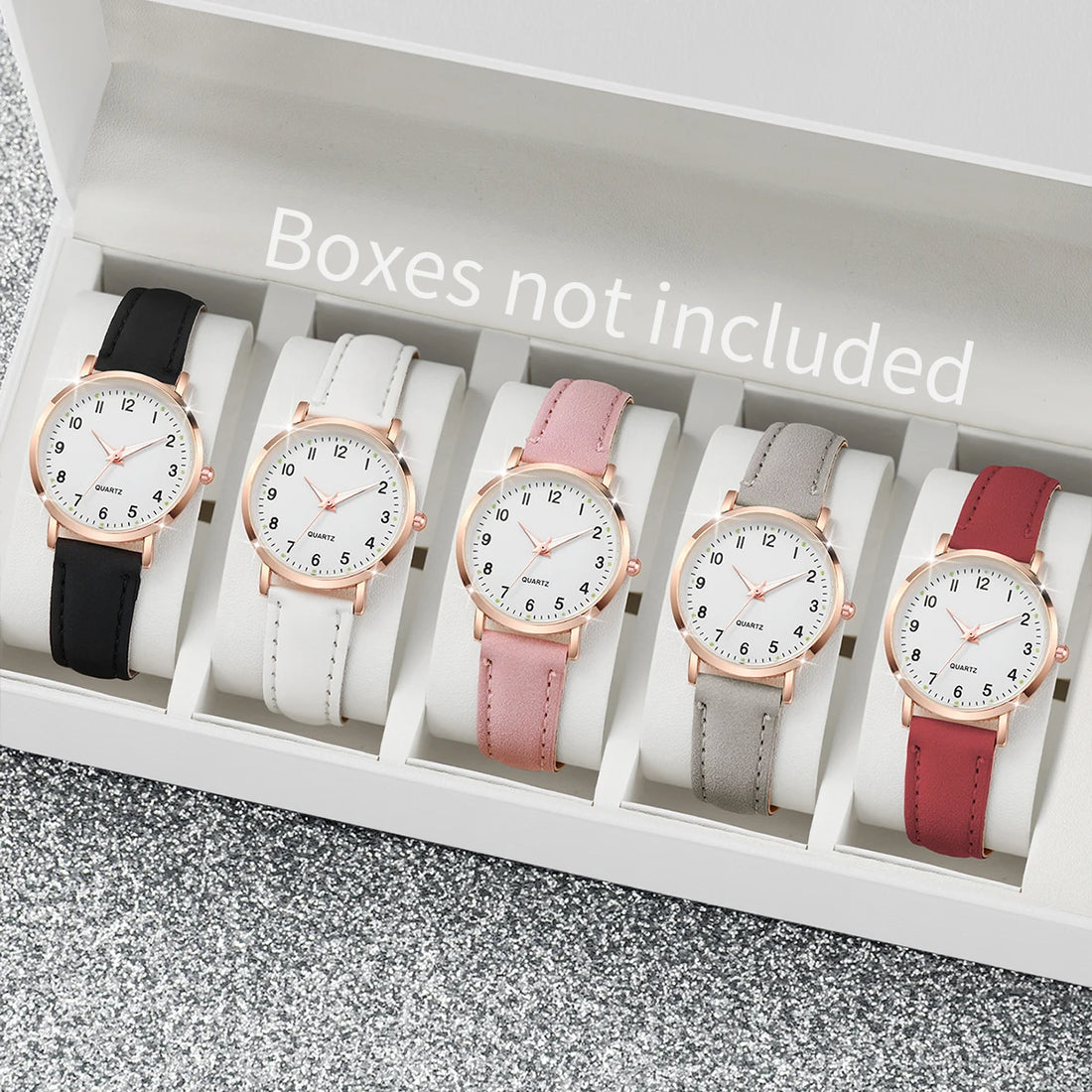 Loomora Chic Arabic Dial Leather Watch