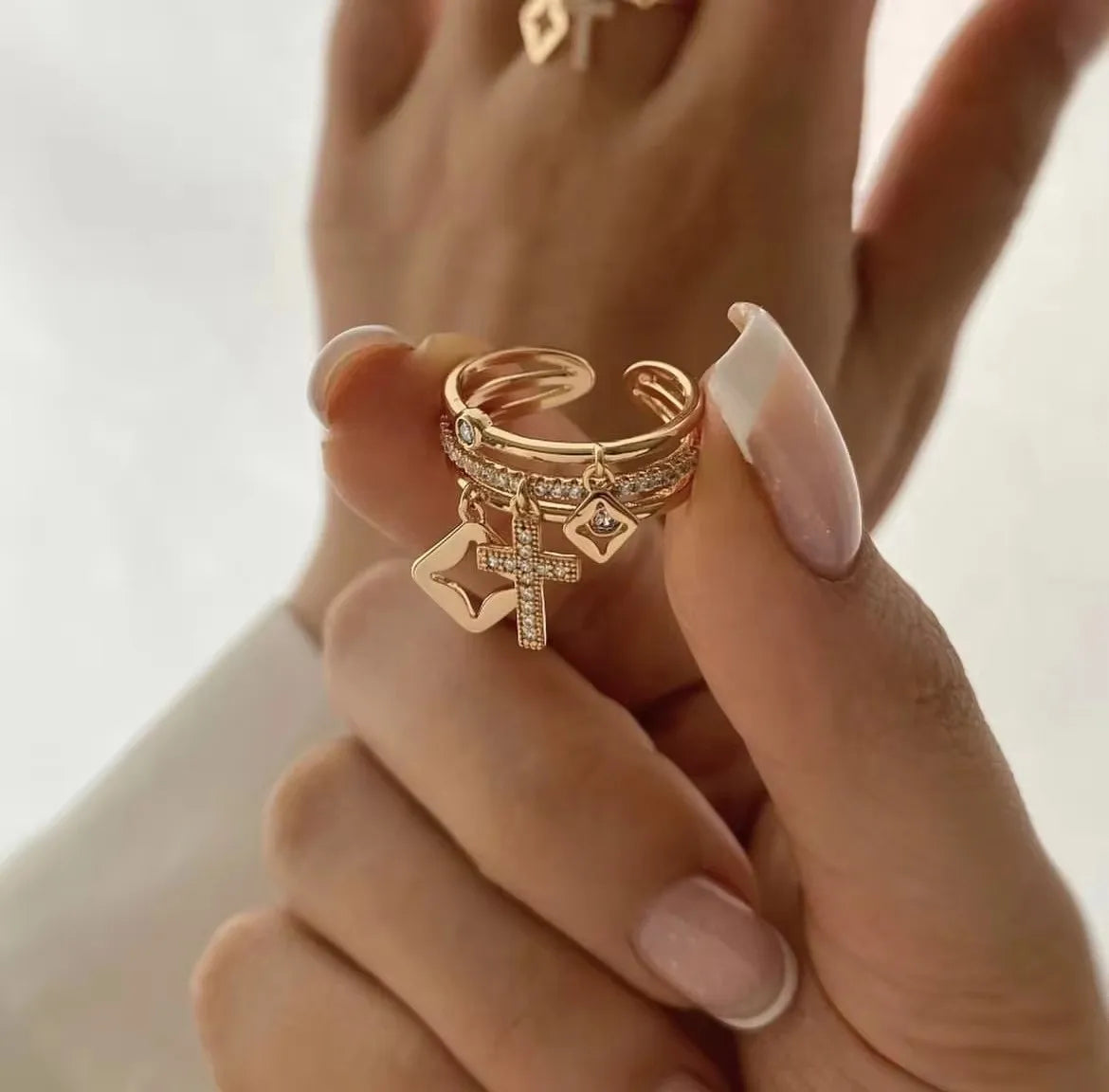 Faith and Form Charm Ring