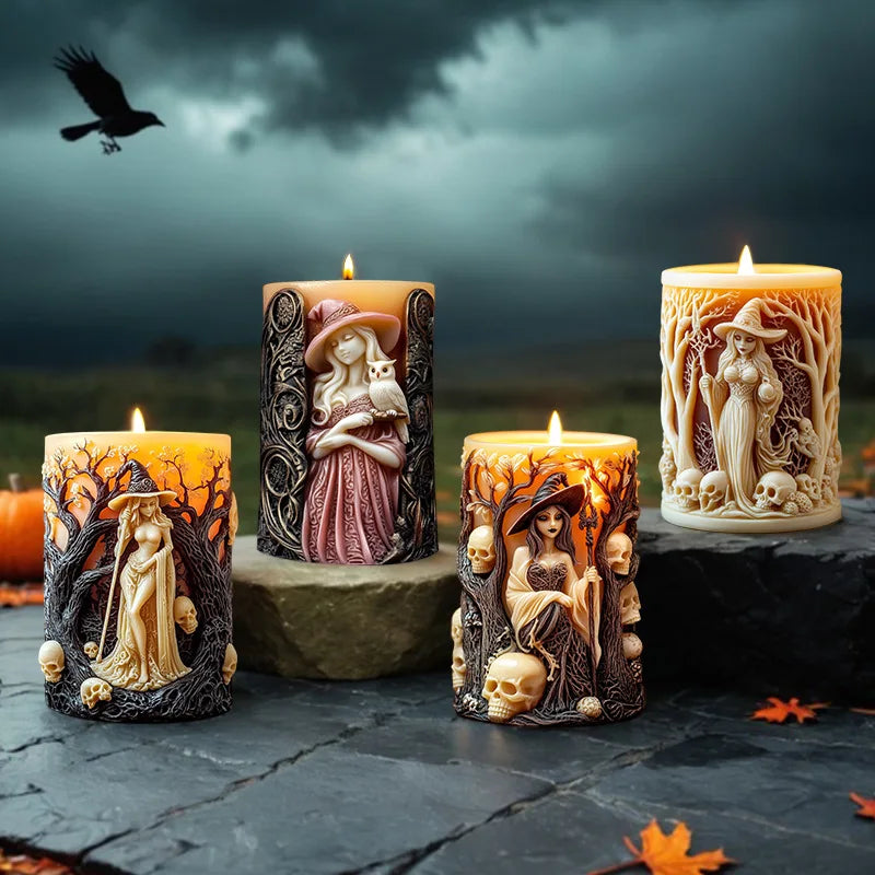 Witchy Candle Mold for Creative Crafts