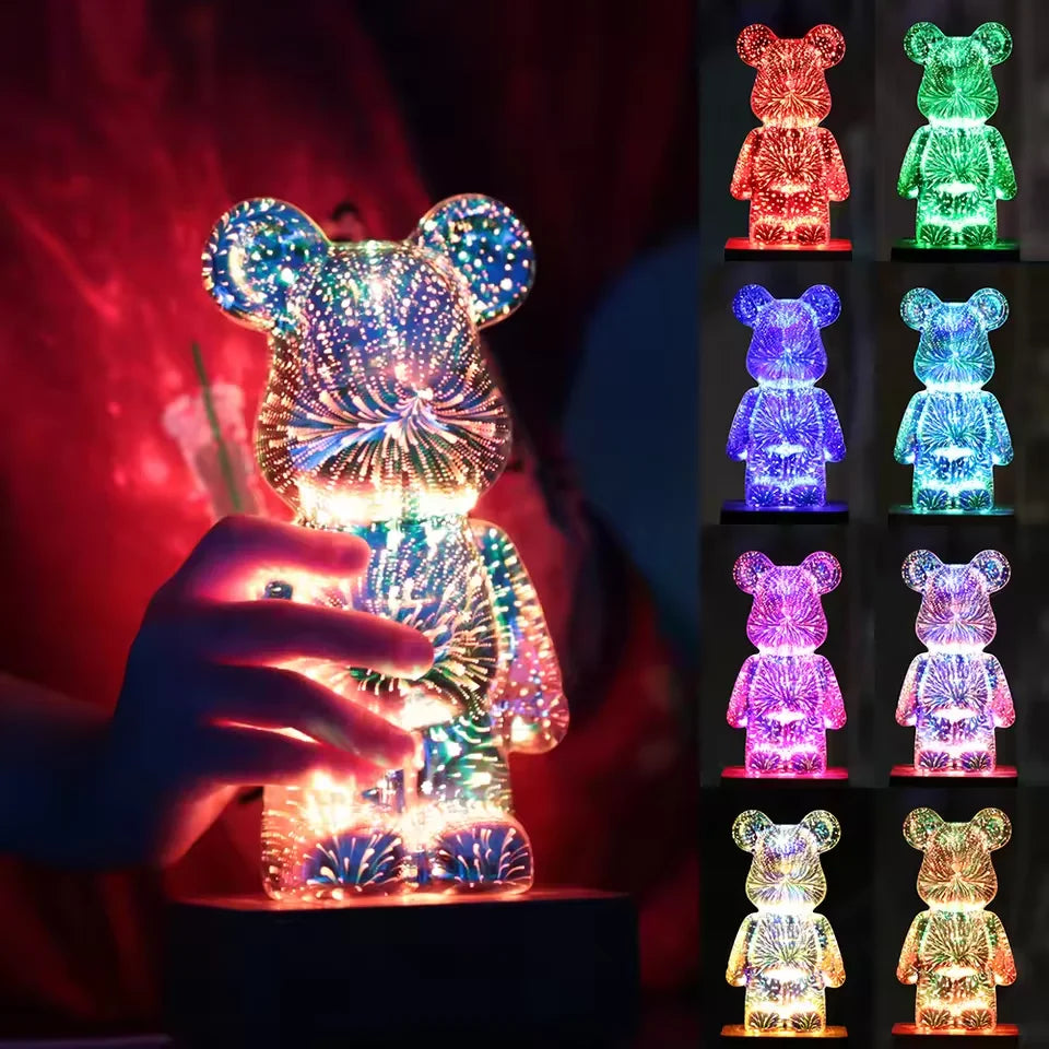 Loomora 3D Bear Fireworks Light