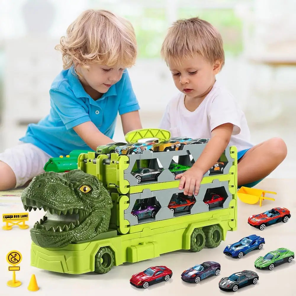 Loomora Dino Launch Race Truck Set