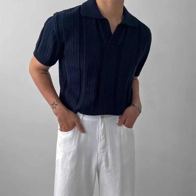 Loomora Vintage Knit Polo Shirt