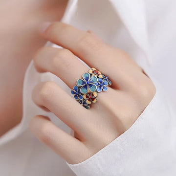 Wild Flower Silver Ring
