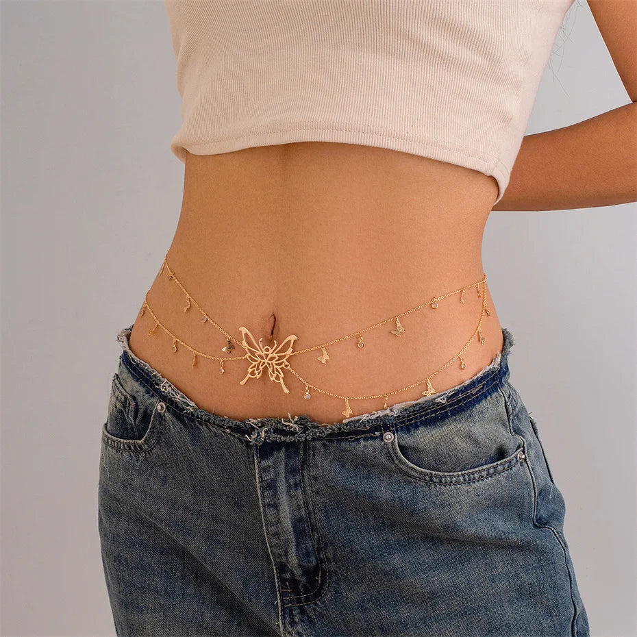 Gossamer Butterfly Waist Chain