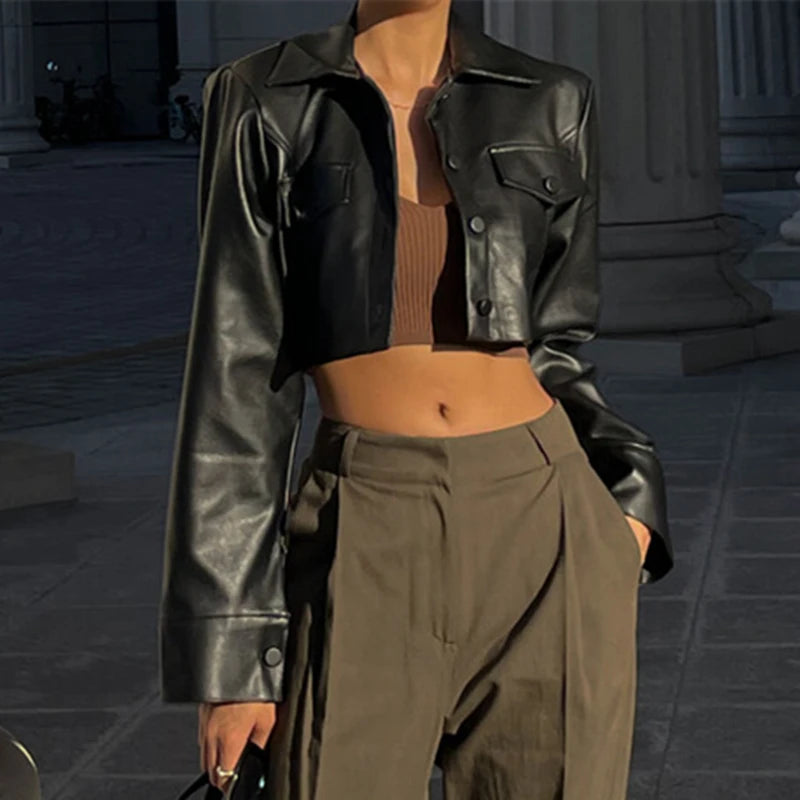 Loomora Y2K Faux Leather Jacket