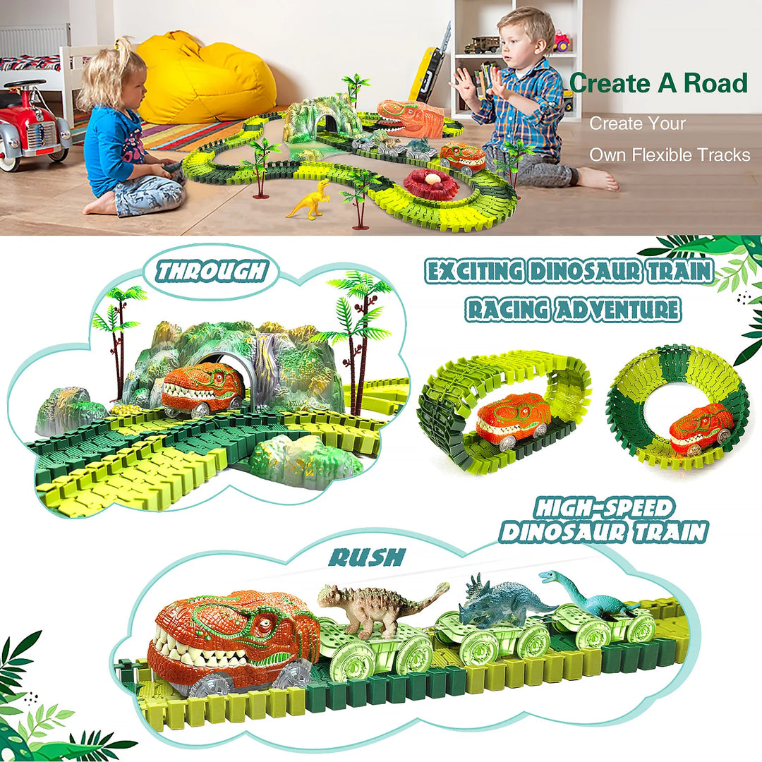 Loomora Dino Race Track Adventure - 241 Pieces