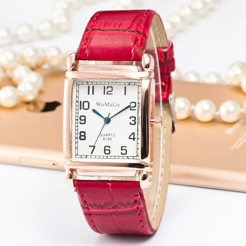 Loomora Luxe Rose Gold Square Watch