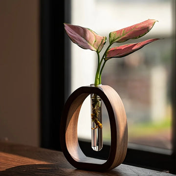 Rustic Wooden Floral Vase Set