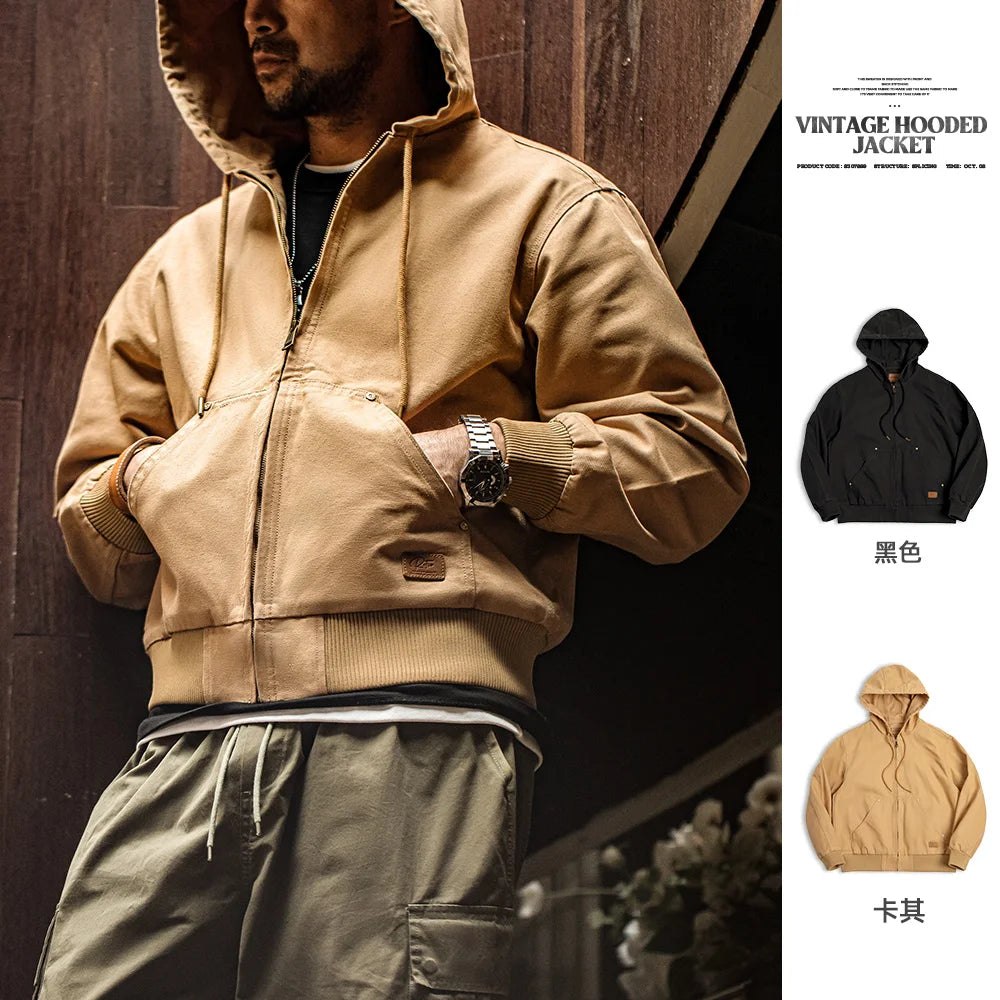 Loomora Vintage Canvas Hooded Jacket