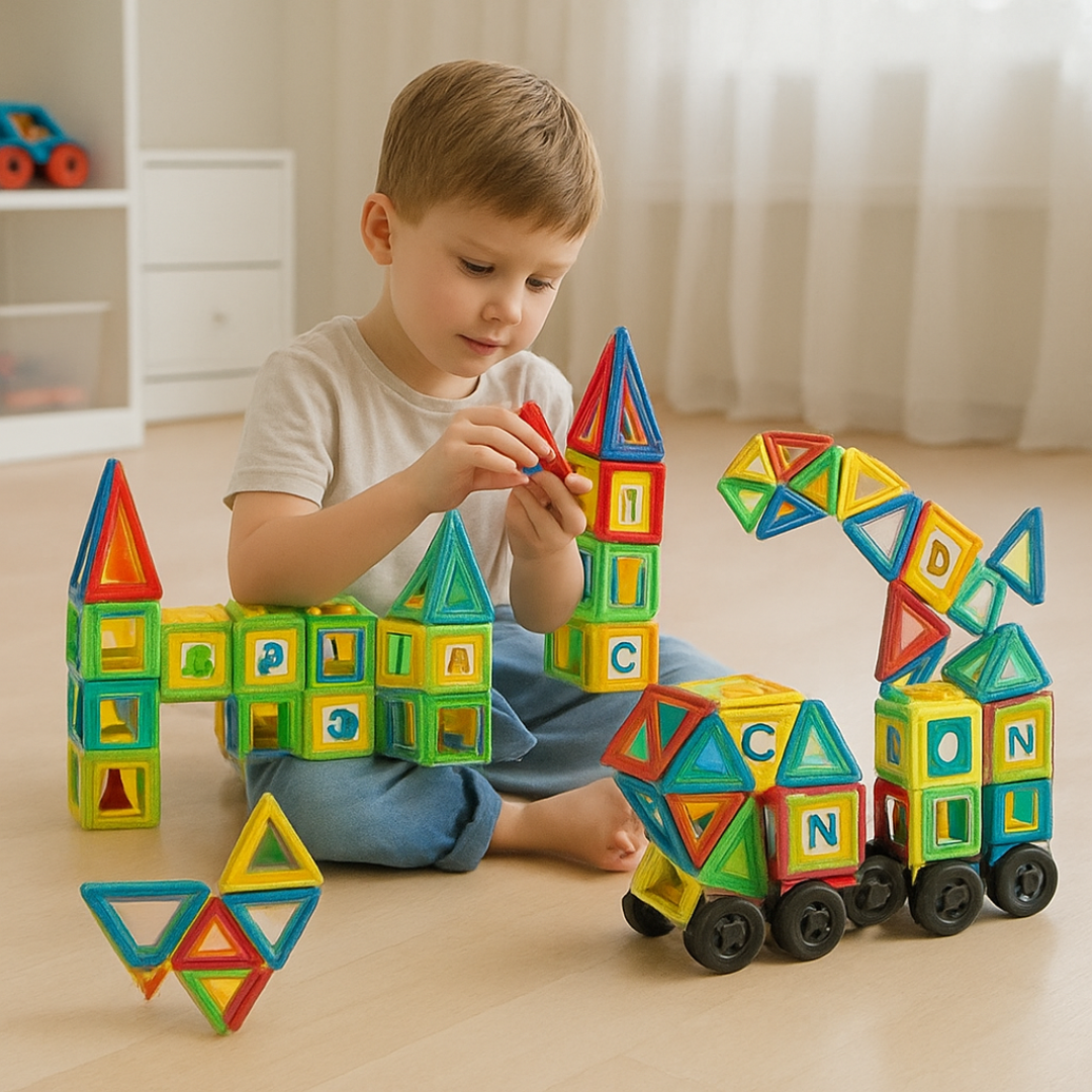 Loomora Magnetic Building Tiles Set (103 Pcs)