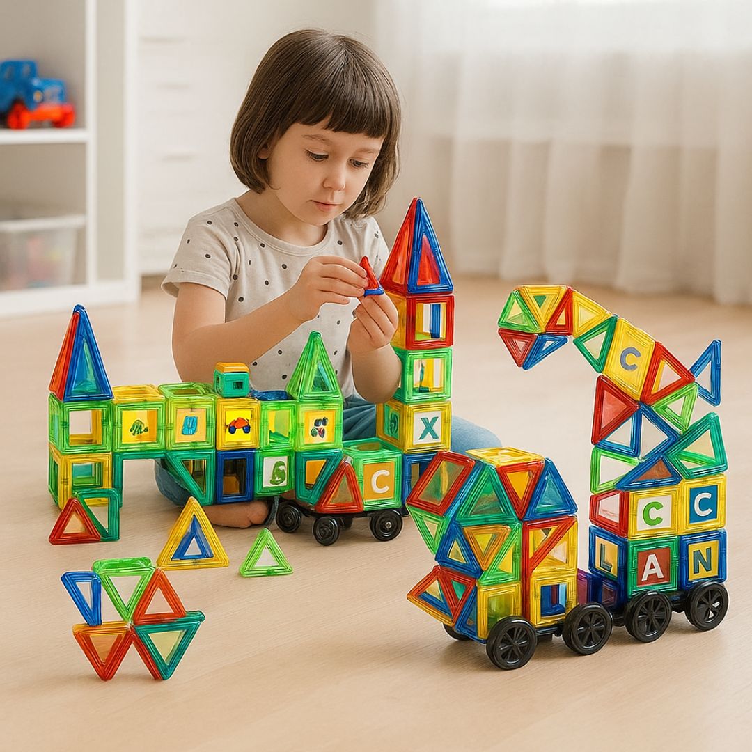 Loomora Magnetic Building Tiles Set (103 Pcs)
