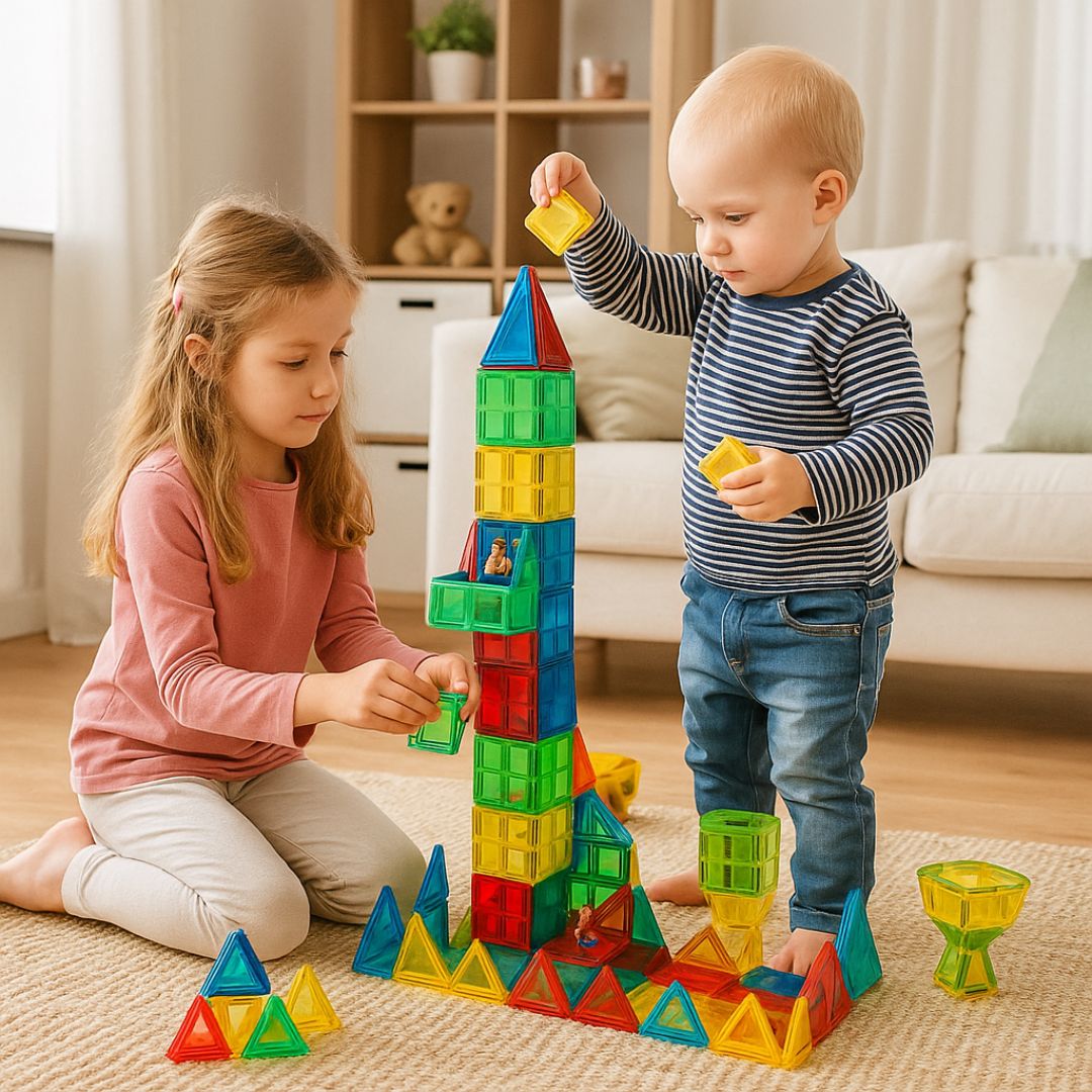 Loomora Magnetic Building Tiles Set (103 Pcs)