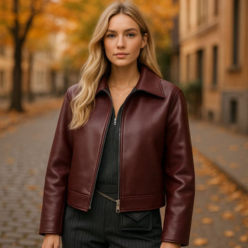 Modern Leather Bomber Jacket